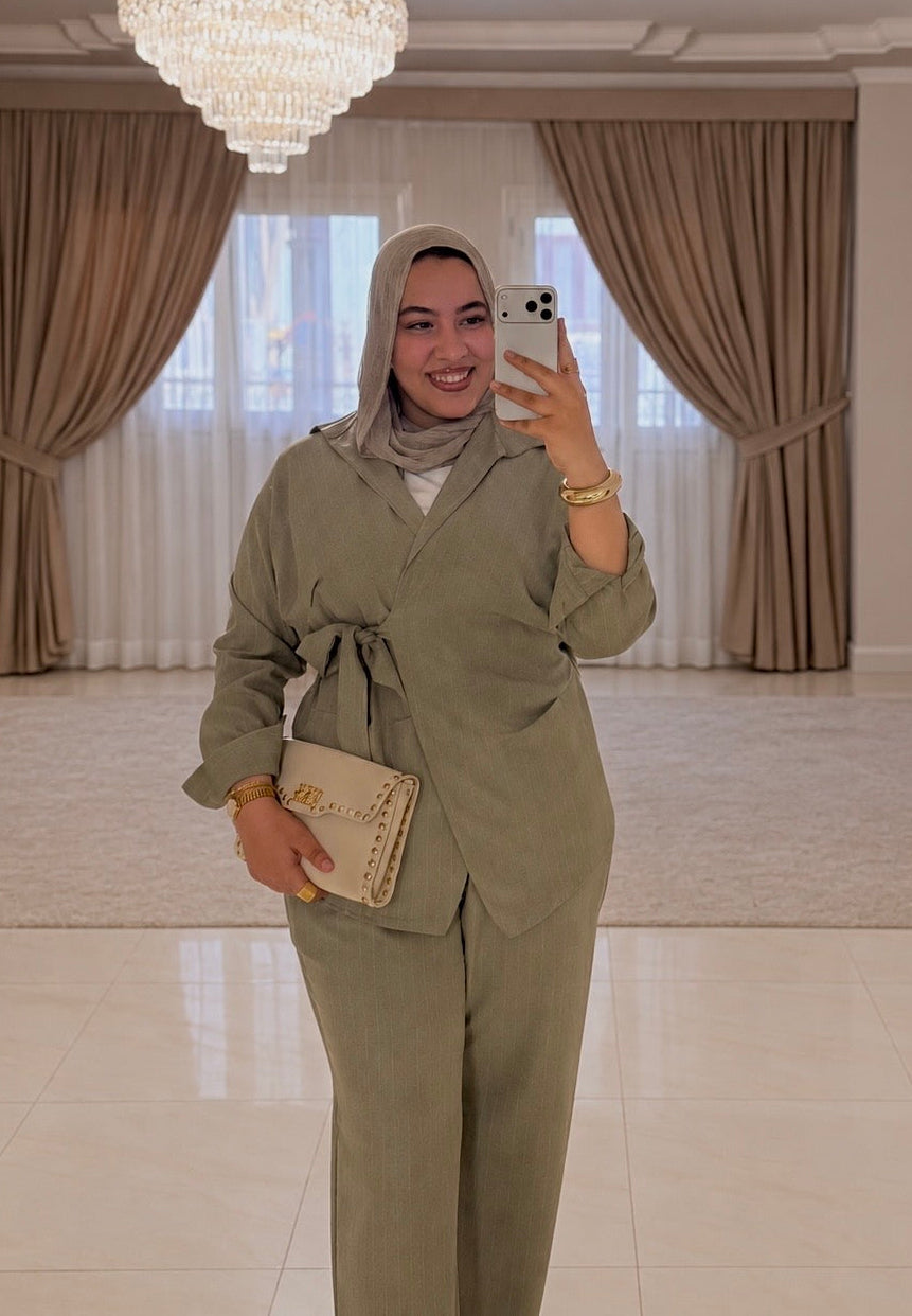 Pistachio Stripped suit