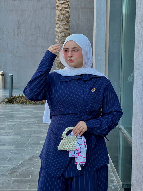 Navy Stripped suit