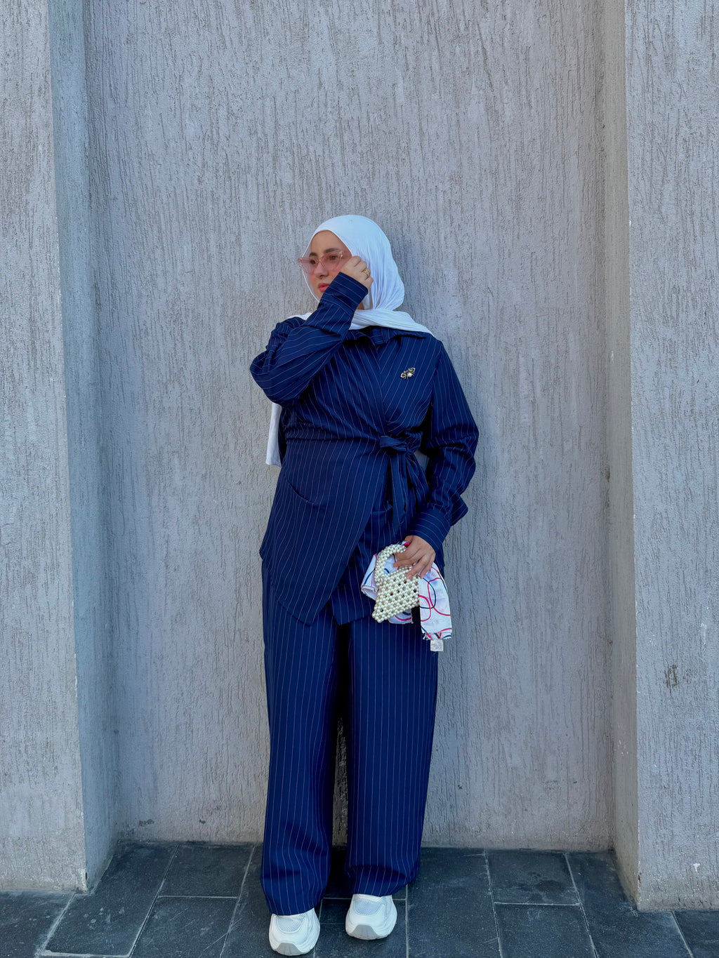 Navy Stripped suit